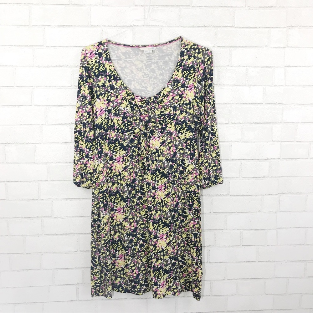 Boden colorful gathered front jersey dress size 12